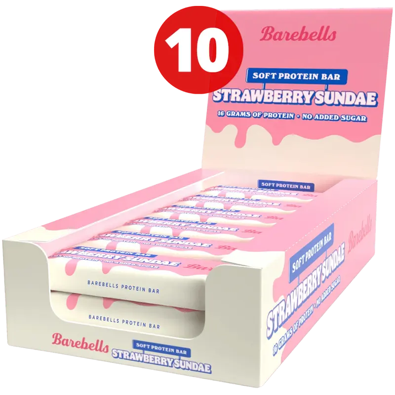 Barebells Soft Bar Strawberry Sundae - 10x55g.