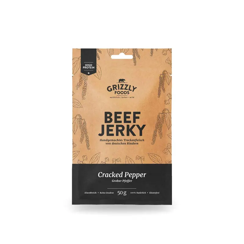 Beef Jerky Cracked Pepper – 50 g
