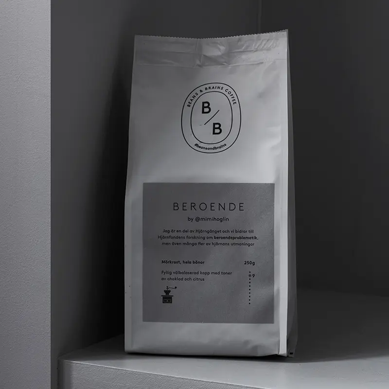 BEROENDE kaffe mörkrost - hela bönor