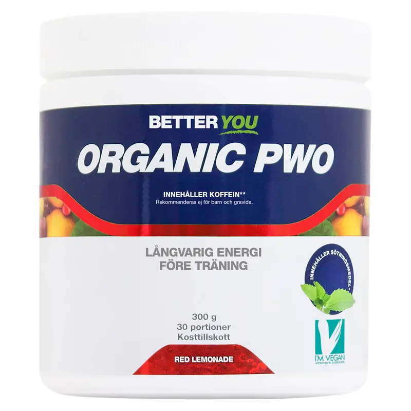 Better You PWO Red Lemonad, 300g ekologisk