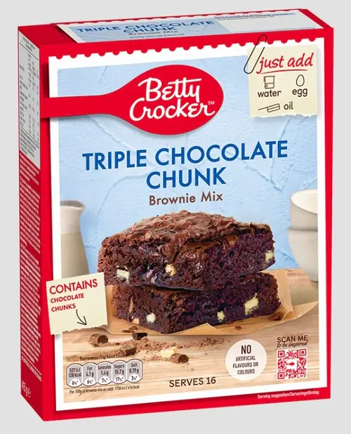 Betty Crocker Triple Chocolate Chunk Brownie Mix 415g