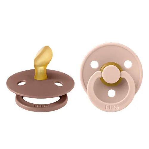 BIBS Colour Latex 0-6mån Symmetrisk (Blush/Wood chuck) 2 st