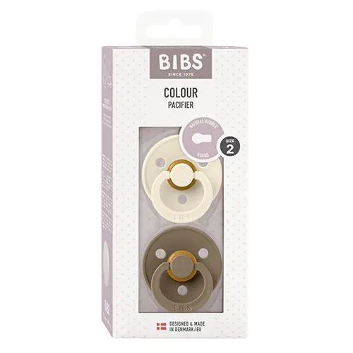 BIBS Colour Latex 6mån+ (Ivory/Dark Oak) 2 st