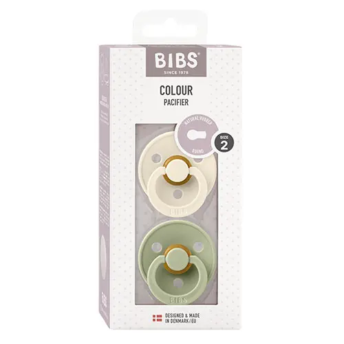 BIBS Colour Latex 6mån+ (Ivory/Sage) 2 st