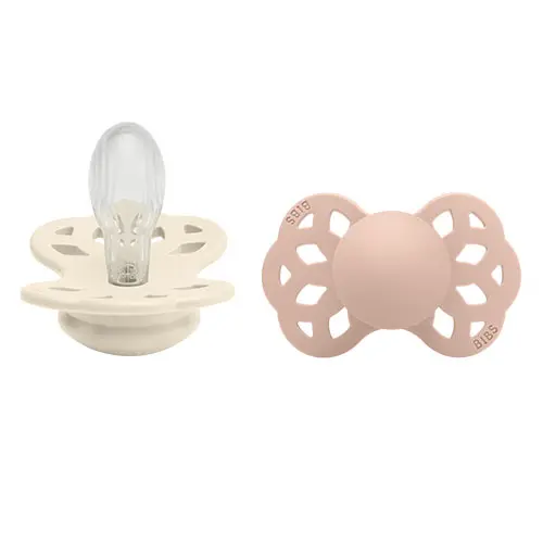 BIBS Infinity Silikon Symmetrisk 6mån+ (Ivory/ Blush) 2-pak