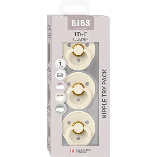 BIBS Try-It Colour Size 1 3-pack | Ivory