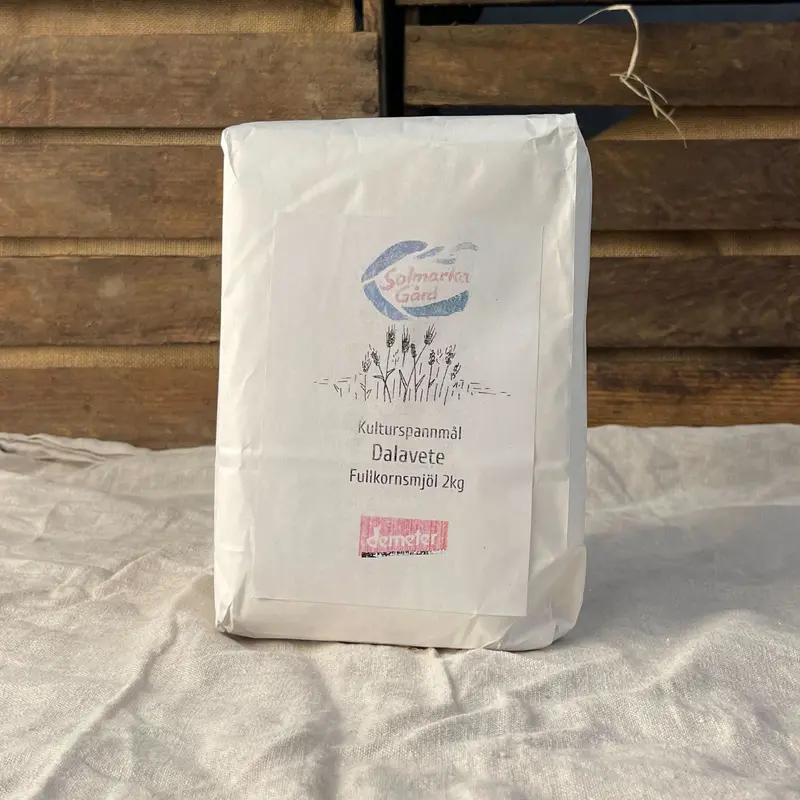 Biodynamiskt mjöl Dalavete fullkorn 2kg EKO