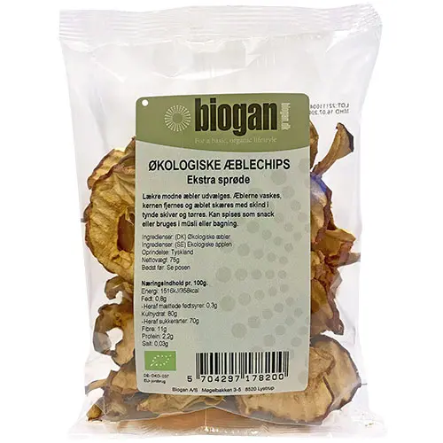 Biogan Äppelchips Ekologisk | 75 g