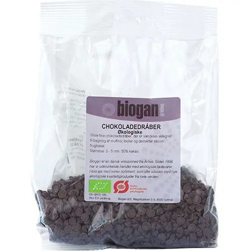 Biogan Chocolate Drops Ekologisk | 200 g