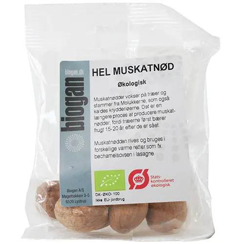 Biogan Hela Muskotnötter Ekologisk | 30 g