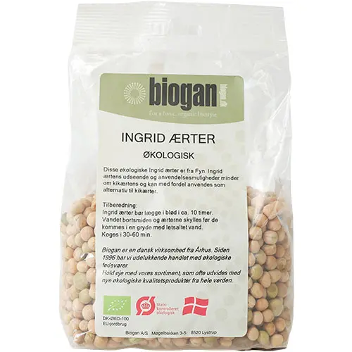 Biogan Ingrid ärter Ekologisk | 500 g