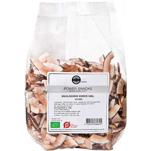 Biogan Kokos Smil Rostade Ekologisk | 400 g