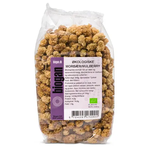 Biogan Mulberry Rawfood Ekologisk | 200 g