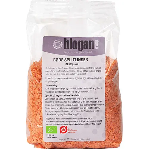Biogan Röda Linser Ekologisk | 750 g