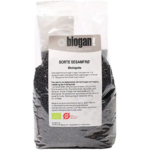 Biogan Sesamfrön Svart Ekologisk | 500 g