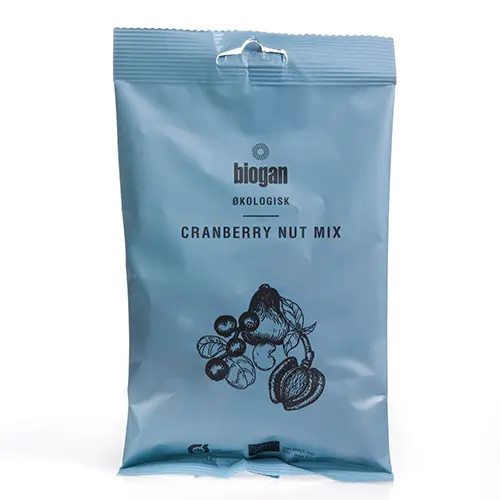 Biogan Tranbär Nötblandning Ekologisk | 100 g