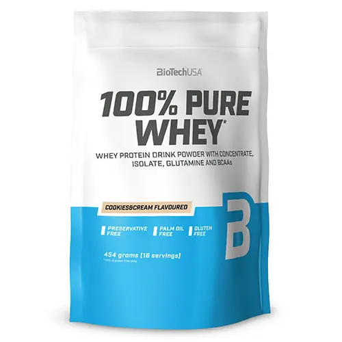 BioTechUSA 100% Pure Whey Protein Pulver (454 gr) | Cookies & Cream