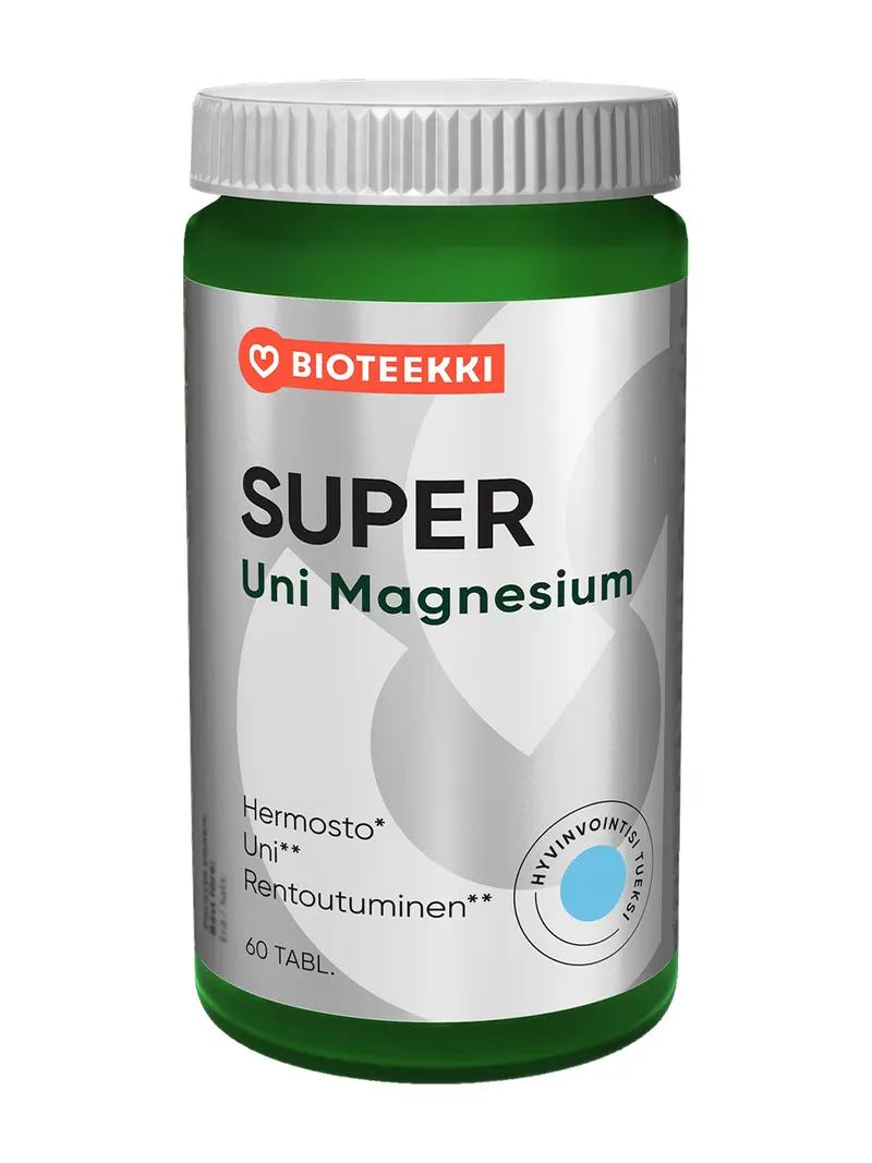 Bioteekki Super Uni Magnesium kostillskott 60 tabl.