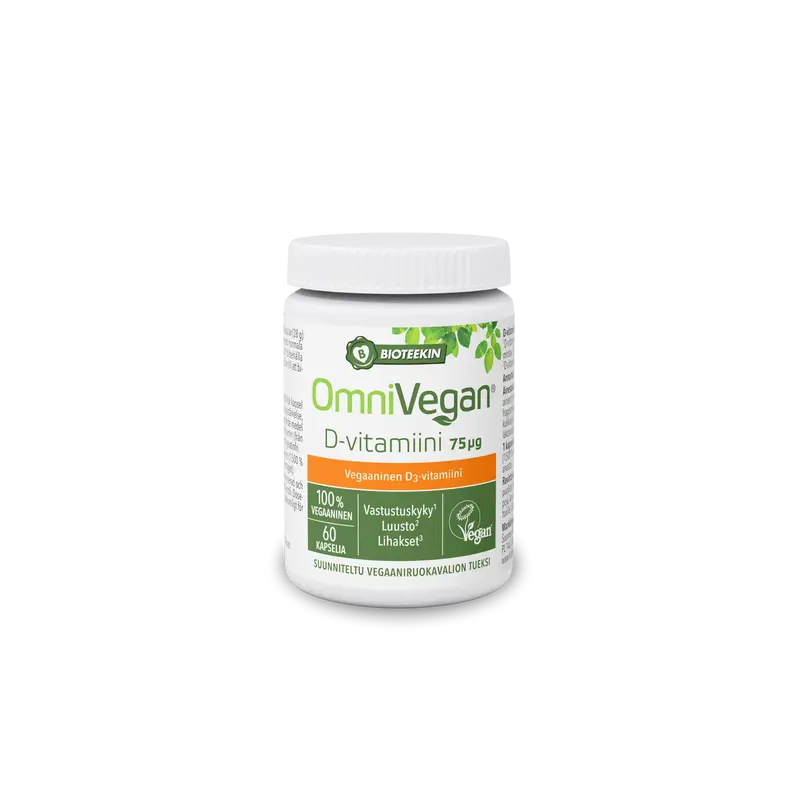 Bioteekki Vegan D-vitamin, 75 ug, 60 kapslar
