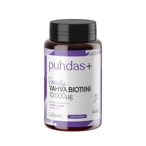 Biotin, 10.000 µg, 60 vegetabiliska kapslar