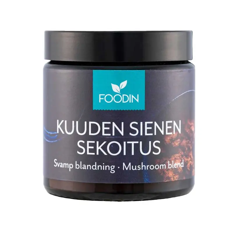 Blandning av sex svampar (chaga, reishi, lion's mane, shiitake, maitake, cordyceps), 40 g