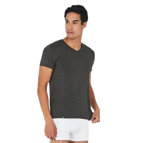 Boody Men´s V-neck T-shirt Dark Marl | Stl. L