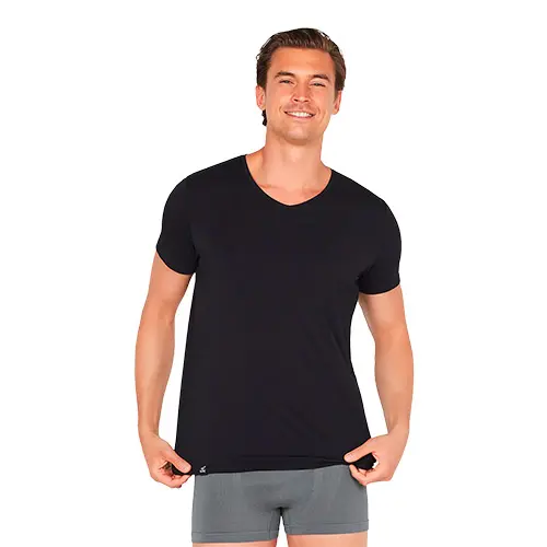 Boody Men´s V-neck T-shirt Svart | Stl. XL