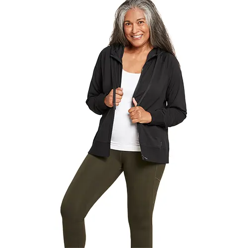 Boody Women´s Weekend Zip-up Hoodie Svart | Stl. S