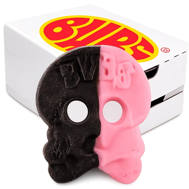BUBS Raspberry Salty Licorice Skalle Foam 2800g Storpack