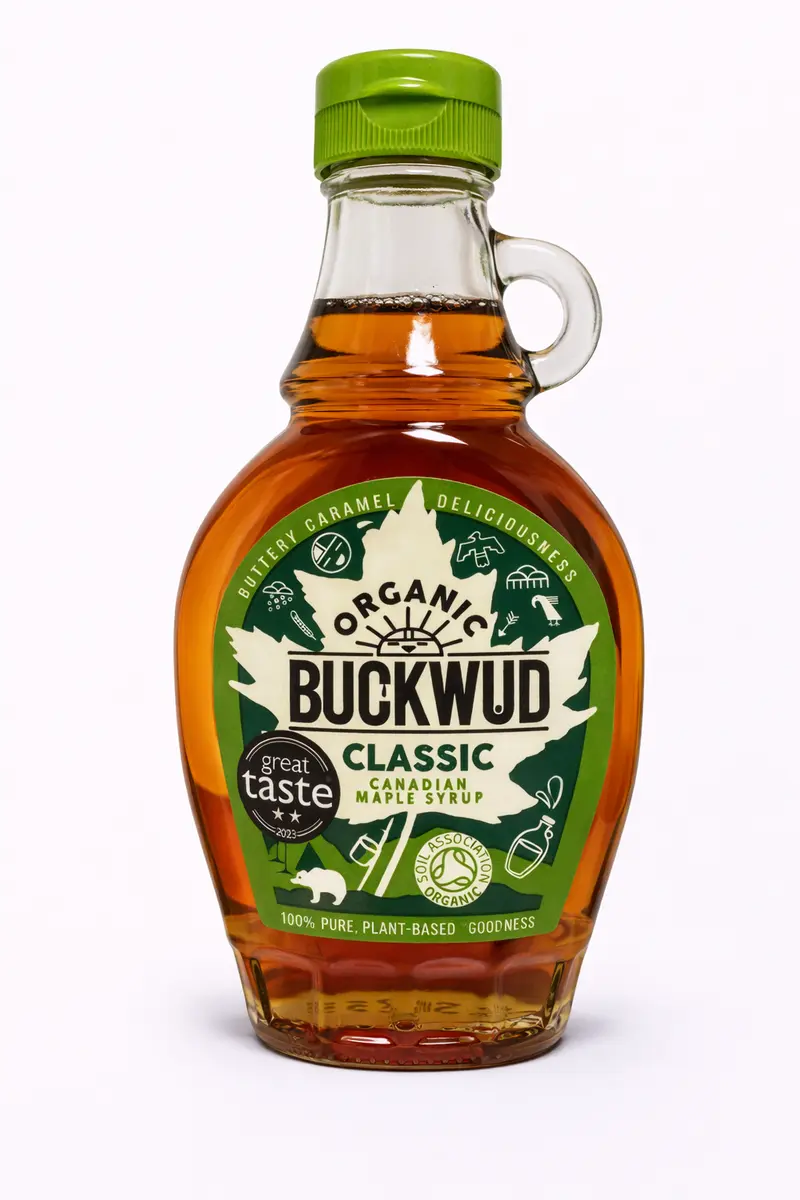 Buckwud Organic Classic Canadian Maple Syrup 250g – 100% ren ekologisk lönnsirap från Kanada