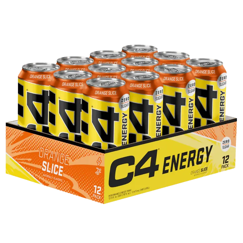 C4 Energy Carbonated Orange Slice - 12x500ml.