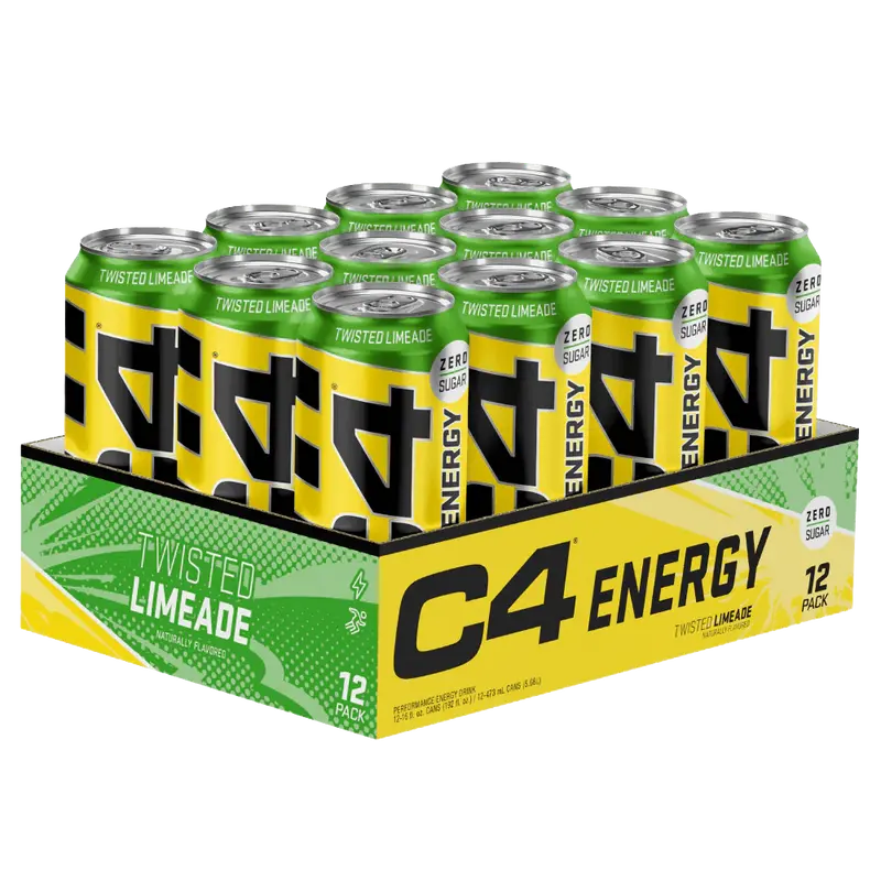 C4 Energy Carbonated Twisted Limeade - 12x500ml.