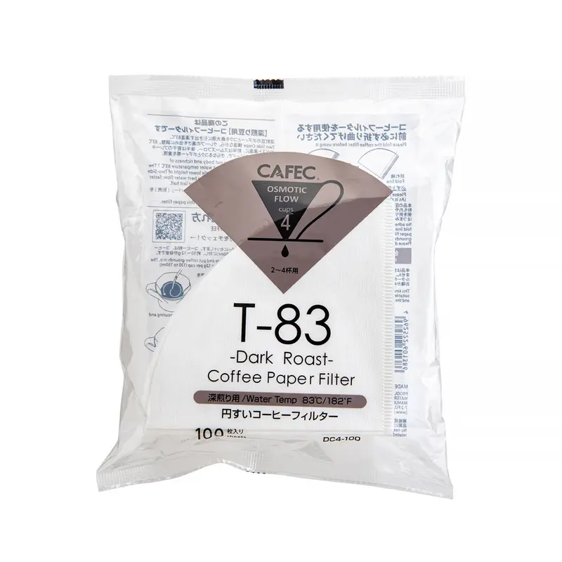 Cafec T-83 - Dark Roast - Pappersfilter - Cup4 - 100pcs