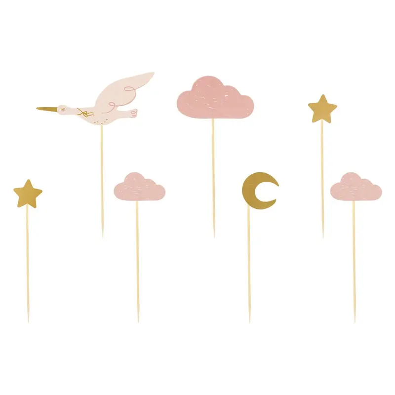 Cake topper Rosa Stork