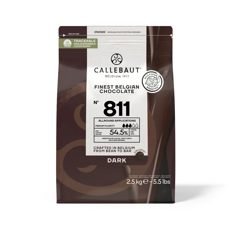 Callebaut 811 Mörk Choklad 54,5% 2,5kg