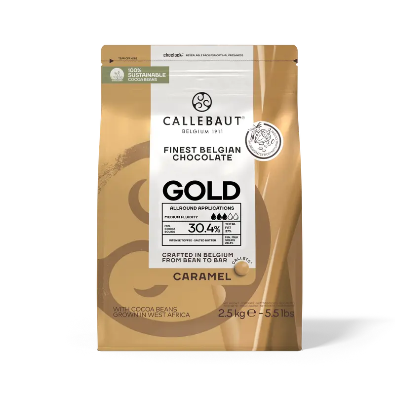 Callebaut Gold Karamelliserad Vit Choklad 30,4% 2,5kg