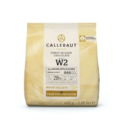 Callebaut W2 Vit Choklad 28% 400g