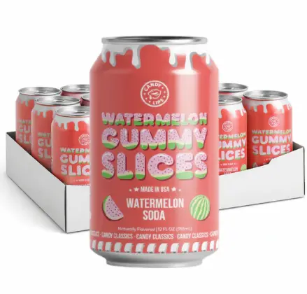 Candy Lips Watermelon Soda 355 ml 12st Storpack