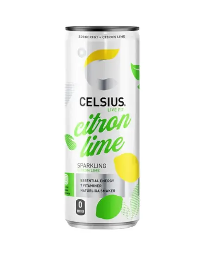 Celsius Citron Lime 355 ml burk 24-pack