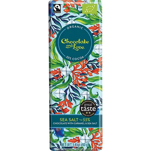 Chocolate and Love Choklad Sea Salt & Caramel 55% EKO från | 40 g
