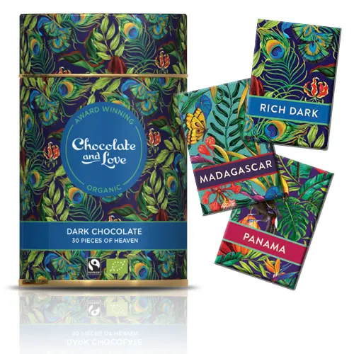 Chocolate and Love Presentbox Choklad Rich Dark Ekologisk från | 165 g