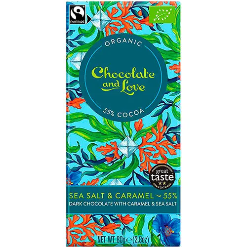 Choklad Sea Salt & Caramel 55% Ekologisk från