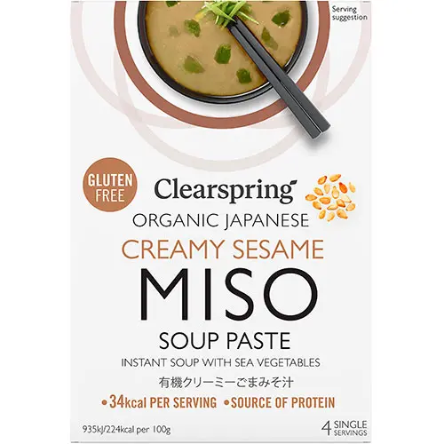 Clearspring Instant Miso Soup Økologisk Krämig Sesam | 60 g