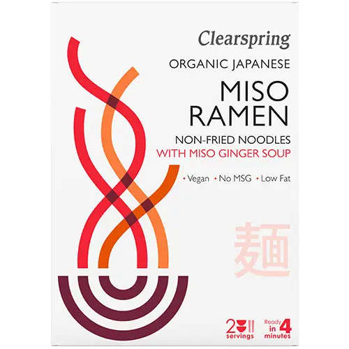 Clearspring Ramen nudlar med Miso- & Ingefärssoppa Ø