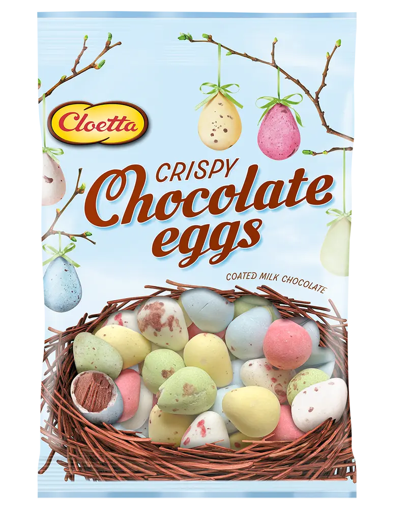 Cloetta Crispy Chocolate eggs 24x110g