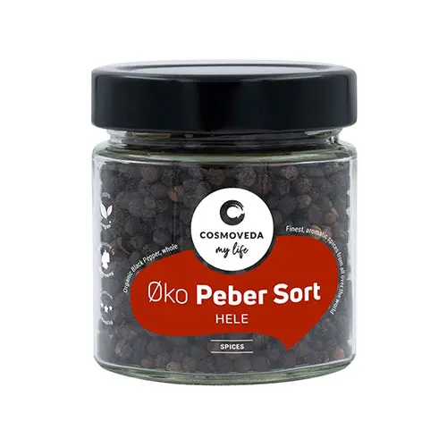 Cosmoveda Peppar Svart Hel Ekologisk | 100 g