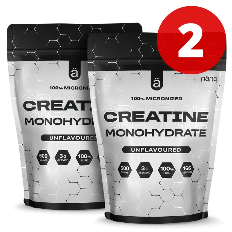 Creatine Monohydrate 100% Pure Micronized - 2x500g.