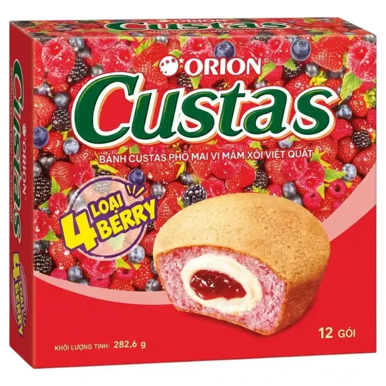 Custas med fyrbärsfyllning