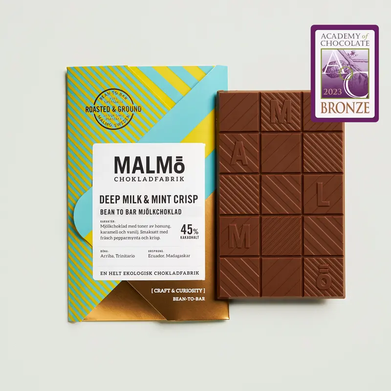 Deep milk & mint crisp 45% - chokladkaka