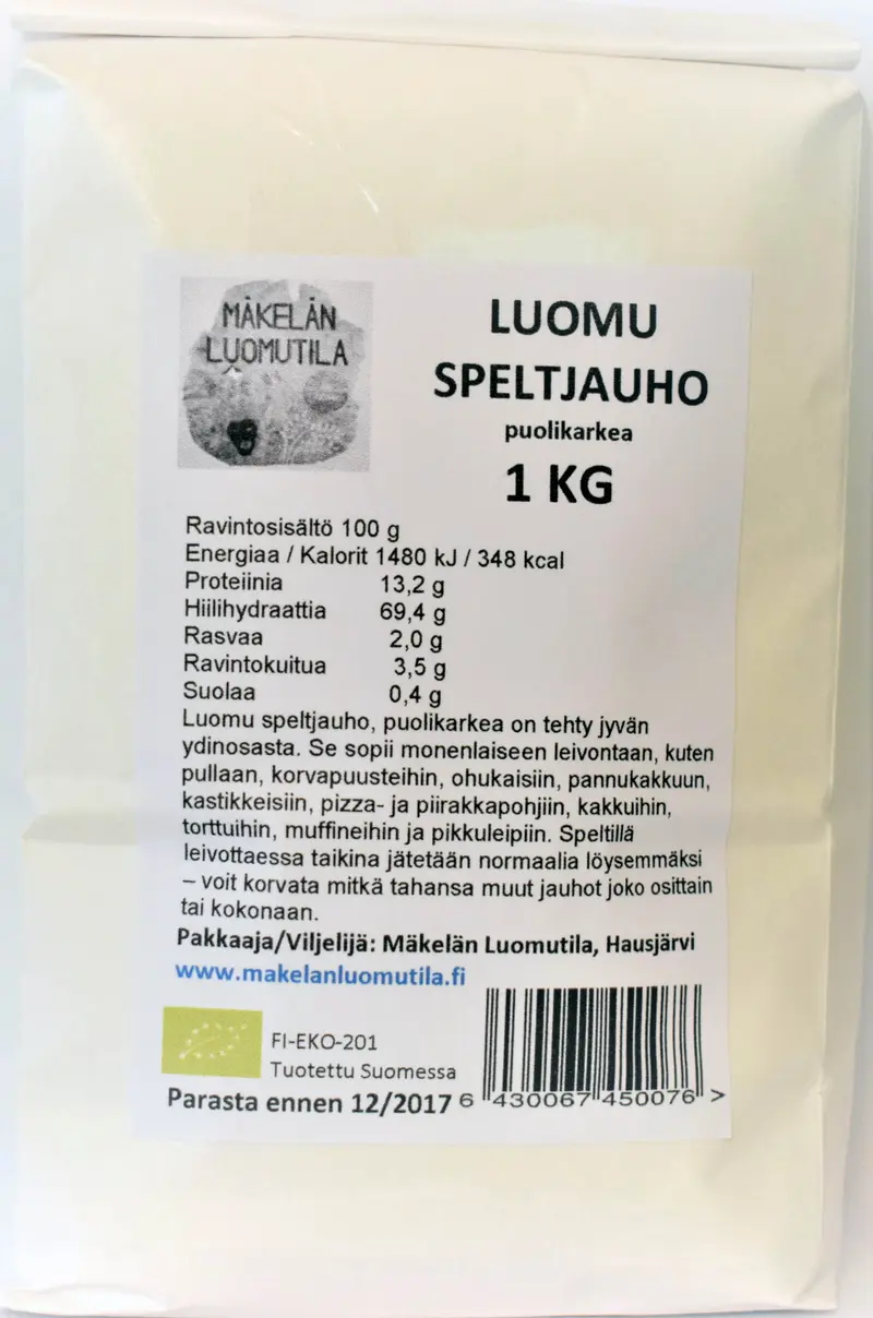 Dinkelmjöl, halvgrovt, 1 kg